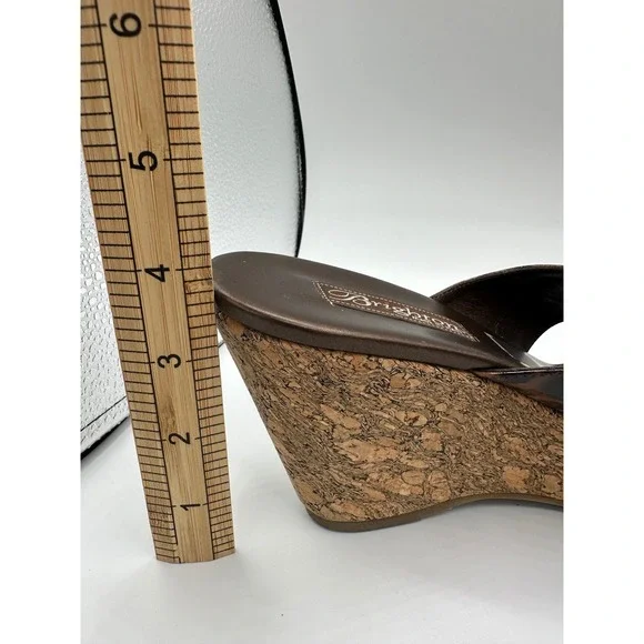 Brighton Summer Leopard Print Wedge Sandals Women's Size 9M Italy Silver - Picture 6 of 12